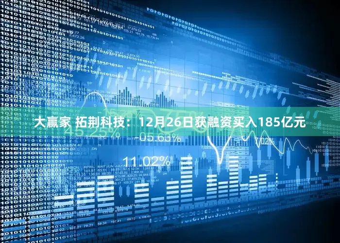 大赢家 拓荆科技：12月26日获融资买入185亿元